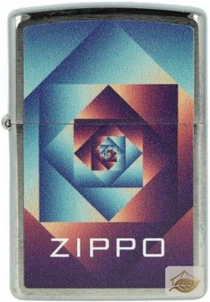 Zippo Feuerzeug Markenmuster, Brushed Chrome