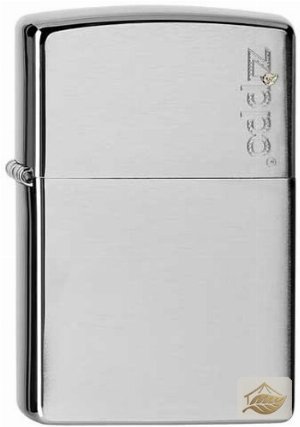 Zippo Logo-Feuerzeug, Chrom poliert und gebürstet mit Gold