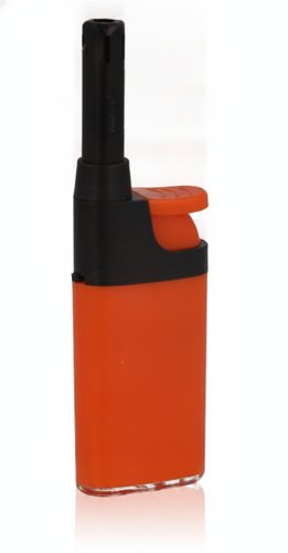 Mini-Stabfeuerzeug mit Piezo-Zündung in Orange – nachfüllbar