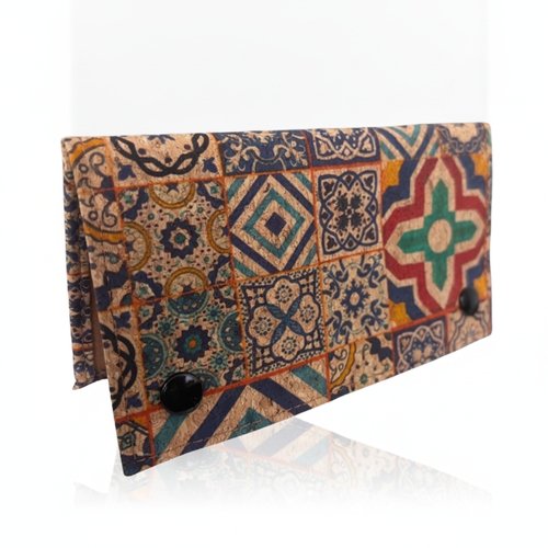 Angelo Kork-Drehertasche mit Mosaikmuster – Feinschnittbeutel Nr. 6v6
