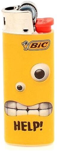BIC Mini Feuerzeug – Yellow Mouth „HELP!