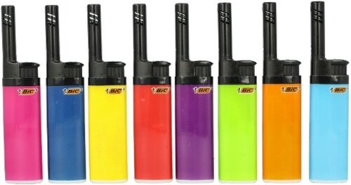 BIC Mini Stabfeuerzeug – Elektronisch, Einweg, Zufallsfarbe