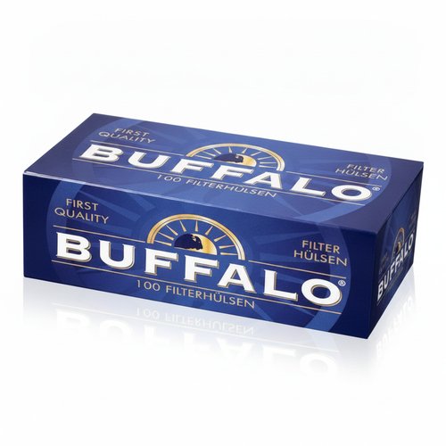 Buffalo Stopfhülsen mit Fest-Filter – Standardgröße