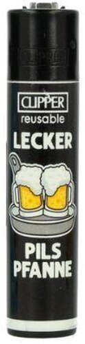 Clipper Gasfeuerzeug „Lecker Pils Pfanne