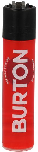 Burton Gasfeuerzeug von Clipper – Rot mit Steinzündung