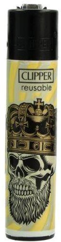 Clipper Nachfüllfeuerzeug – Hipster Skulls „Crowned Skull