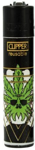 Clipper Gasfeuerzeug – Trippy Icon Art „Weedblatt