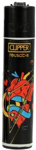 Clipper Nachfüllfeuerzeug – Trippy Icon Art „Herz