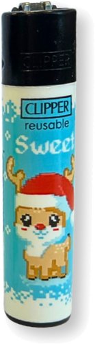 Clipper Gasfeuerzeug „Winter Pixel – Rentier Sweet