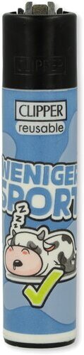 Clipper Feuerzeug „Weniger Sport