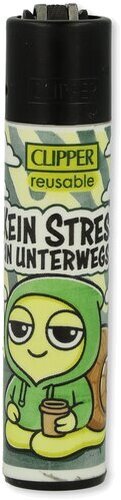 Clipper Gasfeuerzeug „Kein Stress bin unterwegs