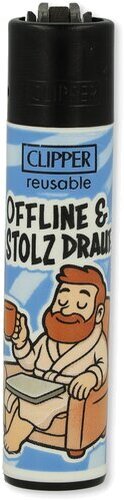 Clipper Feuerzeug „Offline & Stolz Drauf