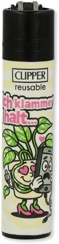 Clipper Gasfeuerzeug – Zimmerpflanzen-Edition „Ich klammer halt…