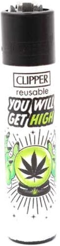 Clipper Gasfeuerzeug – Weed Slogan 6 „You Will Get High