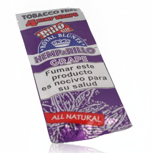 Hemparillo Grape Hemp Wraps von Royal Blunts – Tabakfreie Blunts mit Traubenaroma