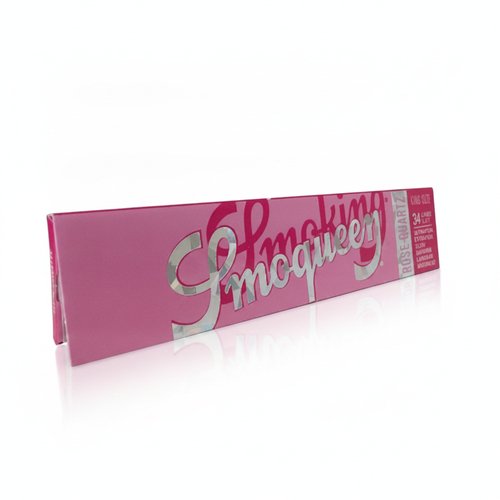 Smoqueen Rose Quartz King Size Longpapers – ultradünnes Zigarettenpapier im rosa Design