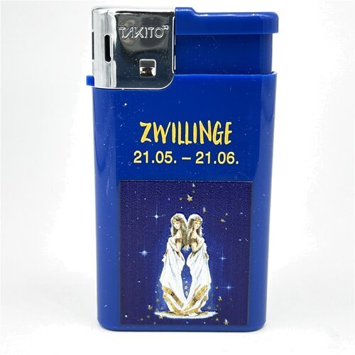 Takito Gasfeuerzeug Sternzeichen-Edition – Zwillinge (Blau)