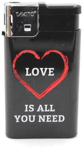 Takito Elektronik-Feuerzeug „Love is all you need