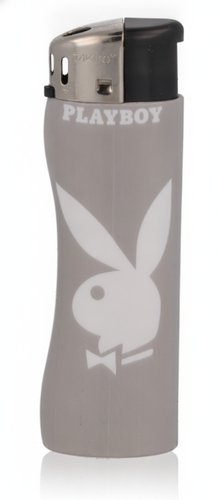 Takito Maxi Curve Playboy Bunny Gasfeuerzeug – Grau