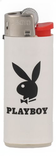 Takito Flinti Mini – Softflame Einwegfeuerzeug Weiß mit Playboy-Print