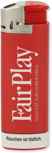 BIC Fairplay Feuerzeug Rot – klassisches Einwegfeuerzeug mit Steinzündung