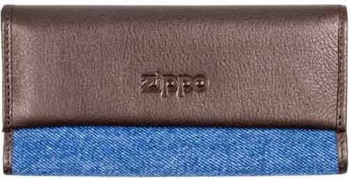 ZIPPO Tabaktasche Mocca – Jeans-/Lederoptik mit Magnetverschluss