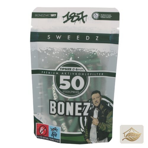 187 SWEEDZ Bonez Slim-Aktivkohlefilter 6 mm