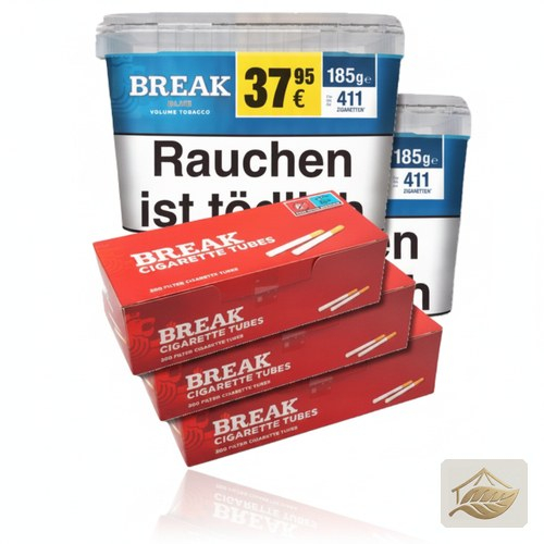 Break Blau Volumentabak-Set inklusive Break Hülsen