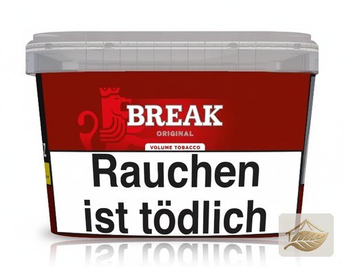 Break Original Rot Volumentabak im Eimer