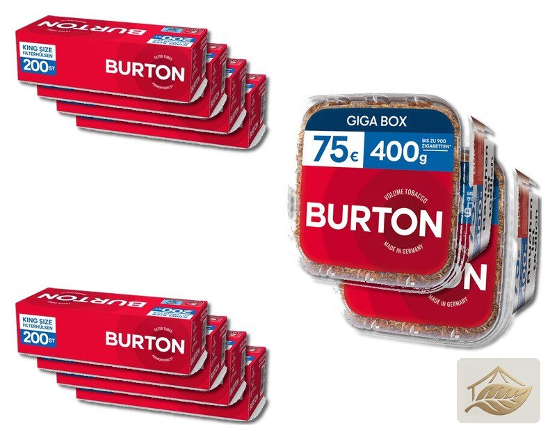 Burton Rot Volumentabak-Doppelpack mit Filterhülsen
