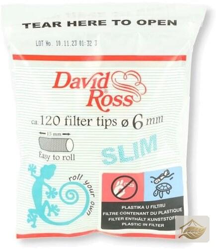 David Ross Slim Filter 6 mm aus Zellulose