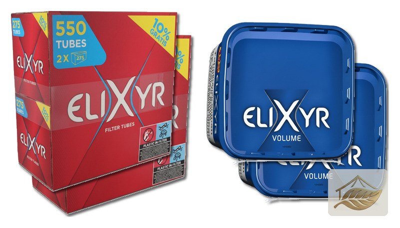 Elixyr Blau Volumentabak-Set mit Elixyr Filterhülsen