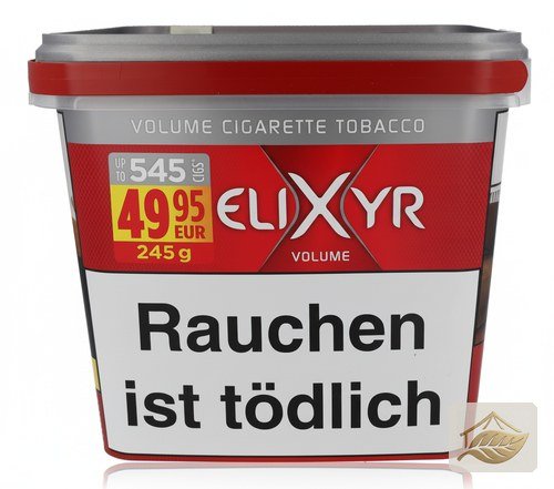 Elixyr Rot Volumentabak im Eimer