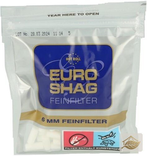 Euro Shag Eindrehfilter Slim 6mm für selbstgedrehte Zigaretten