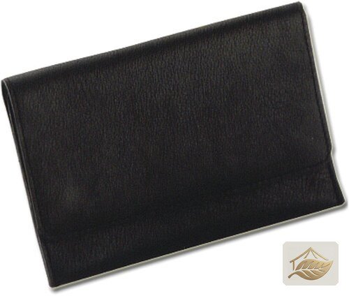 Schwarze Ledertasche für Feinschnitt (15x9 cm)