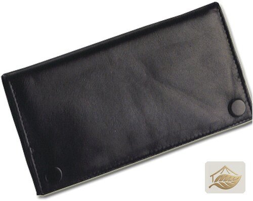 Leder-Drehertasche in Schwarz mit Blättchenfach