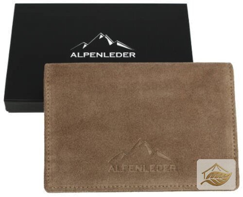 Alpenleder Wildleder-Tabaktasche Sepp in Braun