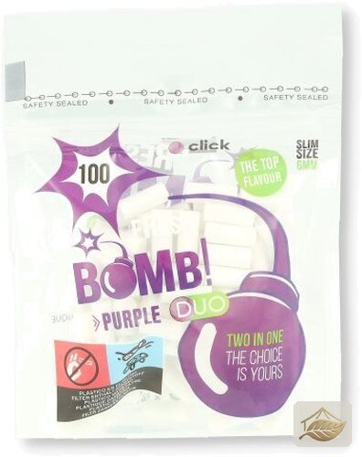 Fresh Bomb Duo Slim Aromafilter Purple mit Klickkapsel