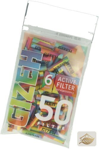 Gizeh Active Filter Rainbow 6mm Aktivkohle