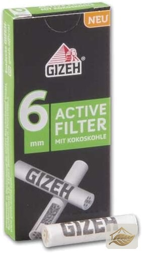 Gizeh Black Active Aktivkohlefilter 6 mm zum Eindrehen