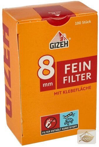 Gizeh Feinfilter 8mm Eindrehfilter zum Selberdrehen