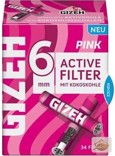Gizeh Pink Active Slim Aktivkohlefilter 6mm