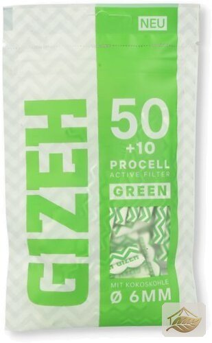 Gizeh ProCell Green Aktivkohlefilter im Slim-Format