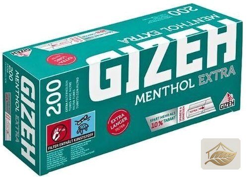 Gizeh Menthol Extra Zigarettenhülsen mit langem Filter