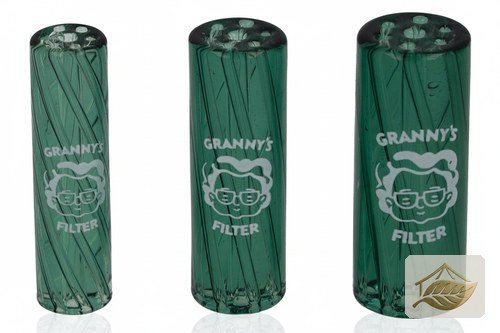 Grannys Weed Glas-Filtertips Dunkelgrün 3er-Set