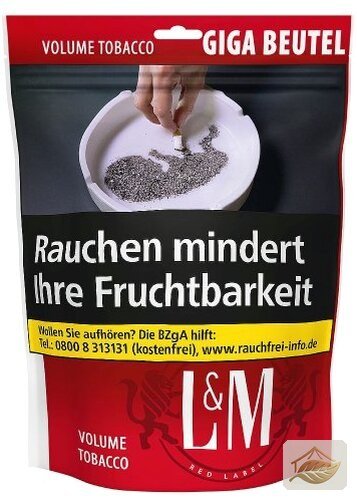 L&M Red Volumentabak im Giga-Zip-Beutel