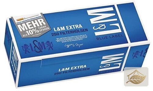 L&M Extra Blue Filterhülsen mit langem Filter