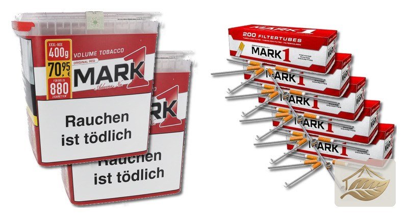 Mark 1 Volumentabak-Set mit Mark 1 King-Size Filterhülsen