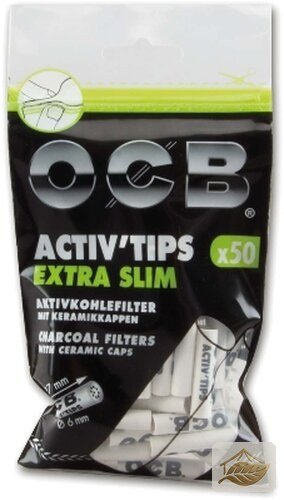 OCB Activ Tips Extra Slim 6 mm Aktivkohlefilter