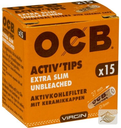 OCB Activ Tips Aktivkohlefilter Extra Slim ungebleicht